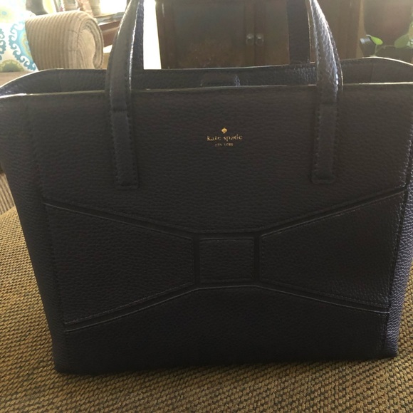 kate spade Handbags - Kate Spade Navy Blue Leather Handbag, tote